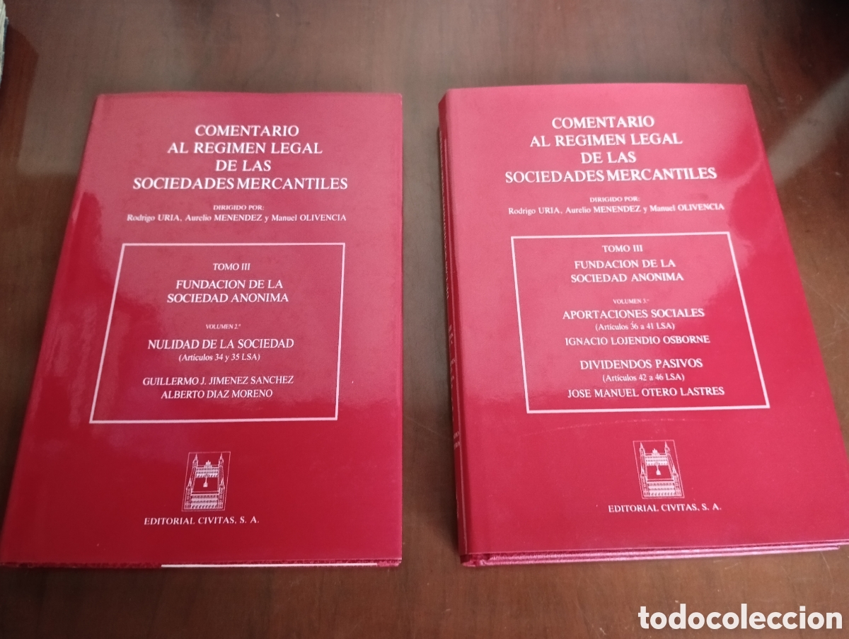 Libri di seconda mano: COMENTARIO AL REGIMEN LEGAL DE LAS SOCIEDADES MERCANTILES. TOMO III VOL&Uacute;MENES 2 Y 3.