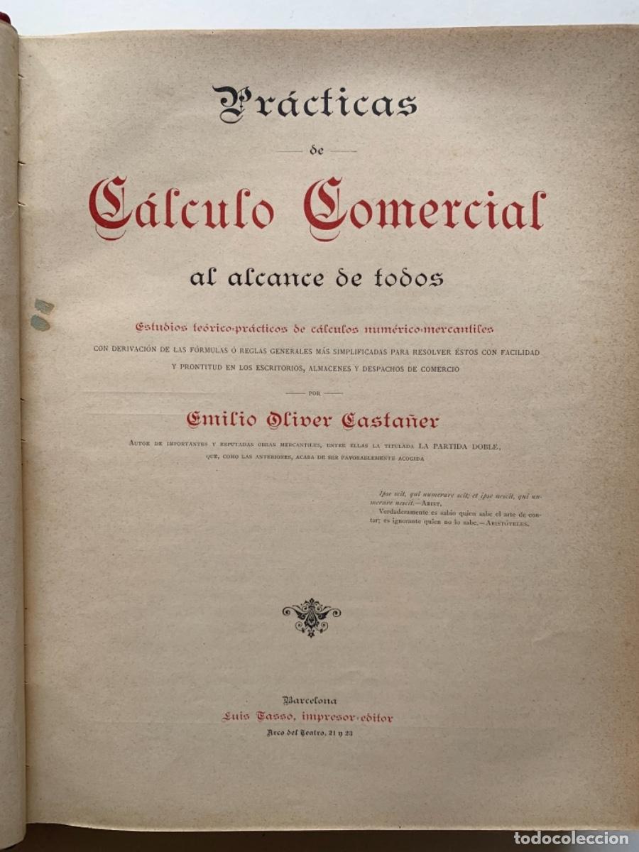 Libros de segunda mano: Pr&aacute;cticas de C&aacute;lculo Comercial de E. Oliver - Foto 5