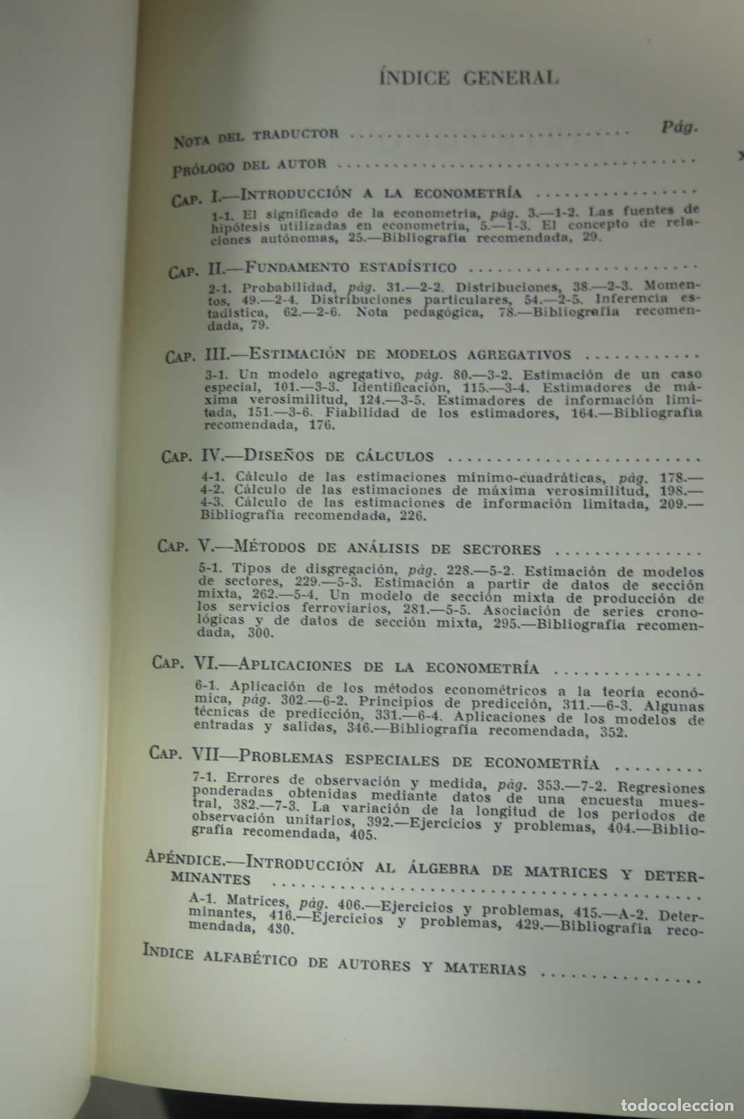 Libros de segunda mano: Manual de econometr&iacute;a. KLEIN - Foto 2
