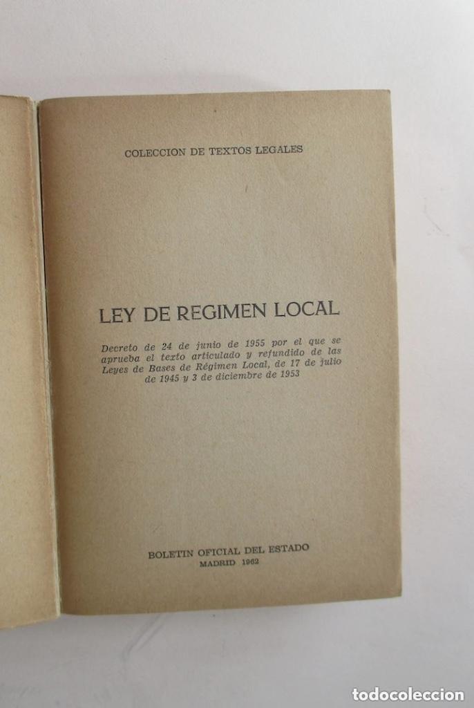 Libros de segunda mano: LEY DE REGIMEN LOCAL - Foto 2