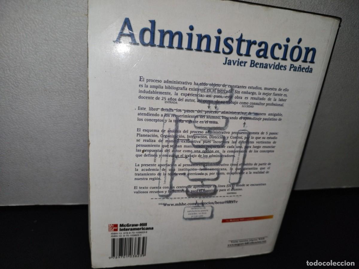 Libros de segunda mano: 160- ADMINISTRACI&Oacute;N - JAVIER BENAVIDES PE&Ntilde;A - Foto 3