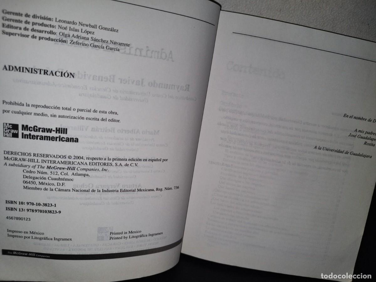 Libros de segunda mano: 160- ADMINISTRACI&Oacute;N - JAVIER BENAVIDES PE&Ntilde;A - Foto 4