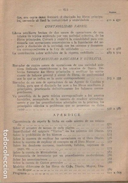 Libros de segunda mano: Tenedur&iacute;a de Libros / M. Bofill y Tr&iacute;as - 1947 - Foto 5