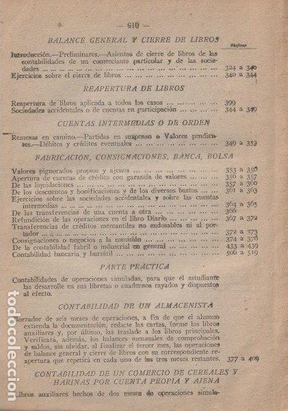 Libros de segunda mano: Tenedur&iacute;a de Libros / M. Bofill y Tr&iacute;as - 1947 - Foto 6