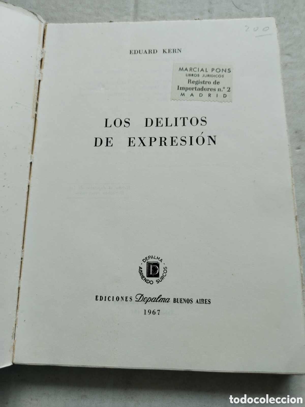 Libros de segunda mano: DELITOS DE EXPRESION/KERN - Foto 2