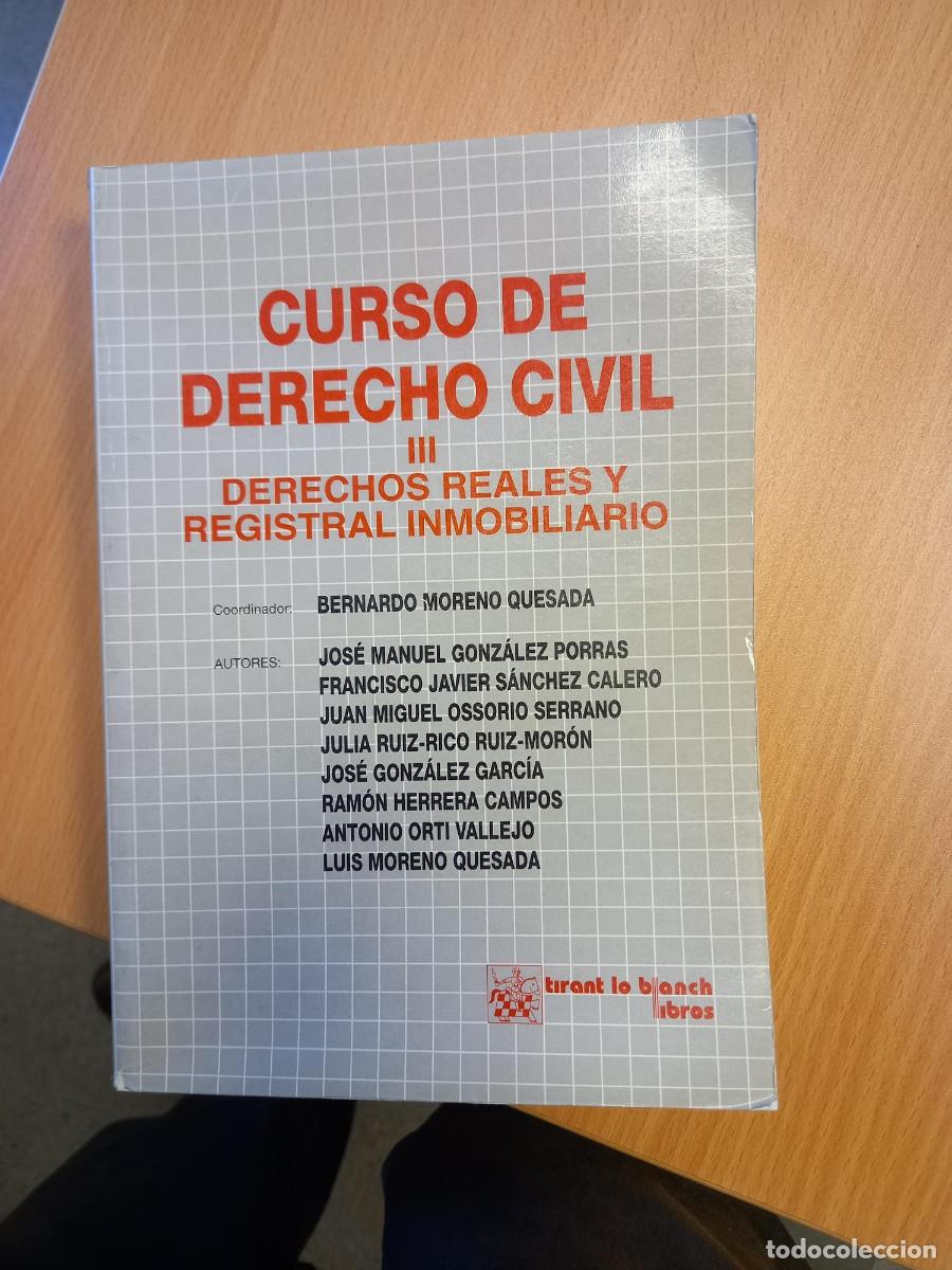 Gebrauchte B&uuml;cher: MORENO QUESADA. CURSO DE DERECHO CIVIL III