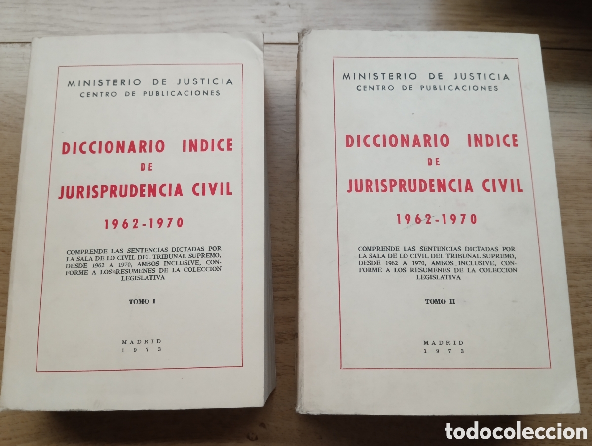 Libri di seconda mano: DICCIONARIO INDICE DE JURISPRUDENCIA CIVIL 1962-1970