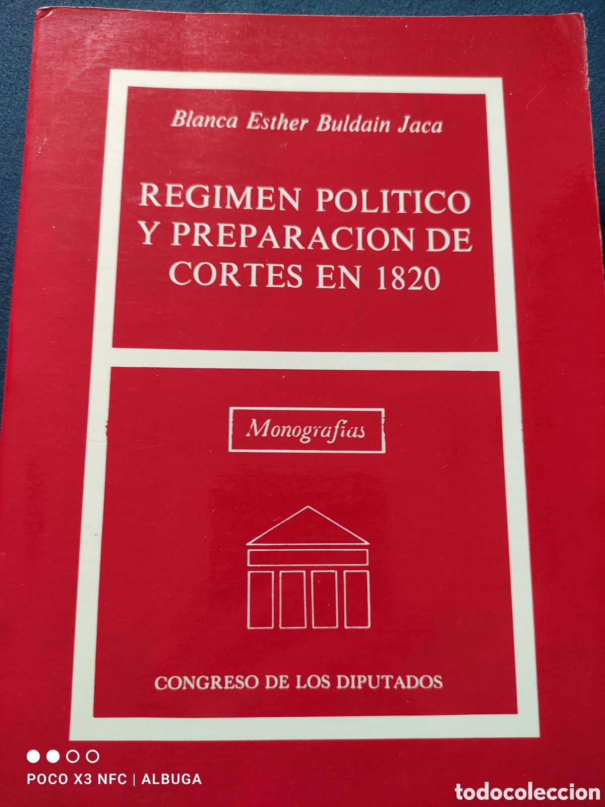 Libros de segunda mano: R&eacute;gimen jur&iacute;dico y preparaci&oacute;n de Cortes en 1820. Blanca Esther Buldain Jaca.
