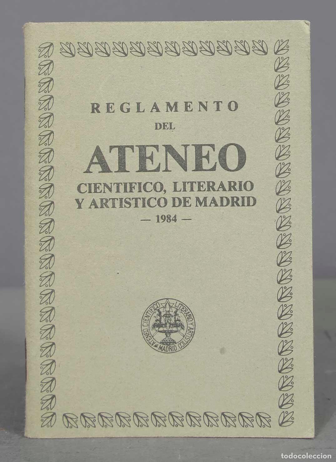 Libri di seconda mano: REGLAMENTO DEL ATENEO DE MADRID. 1984