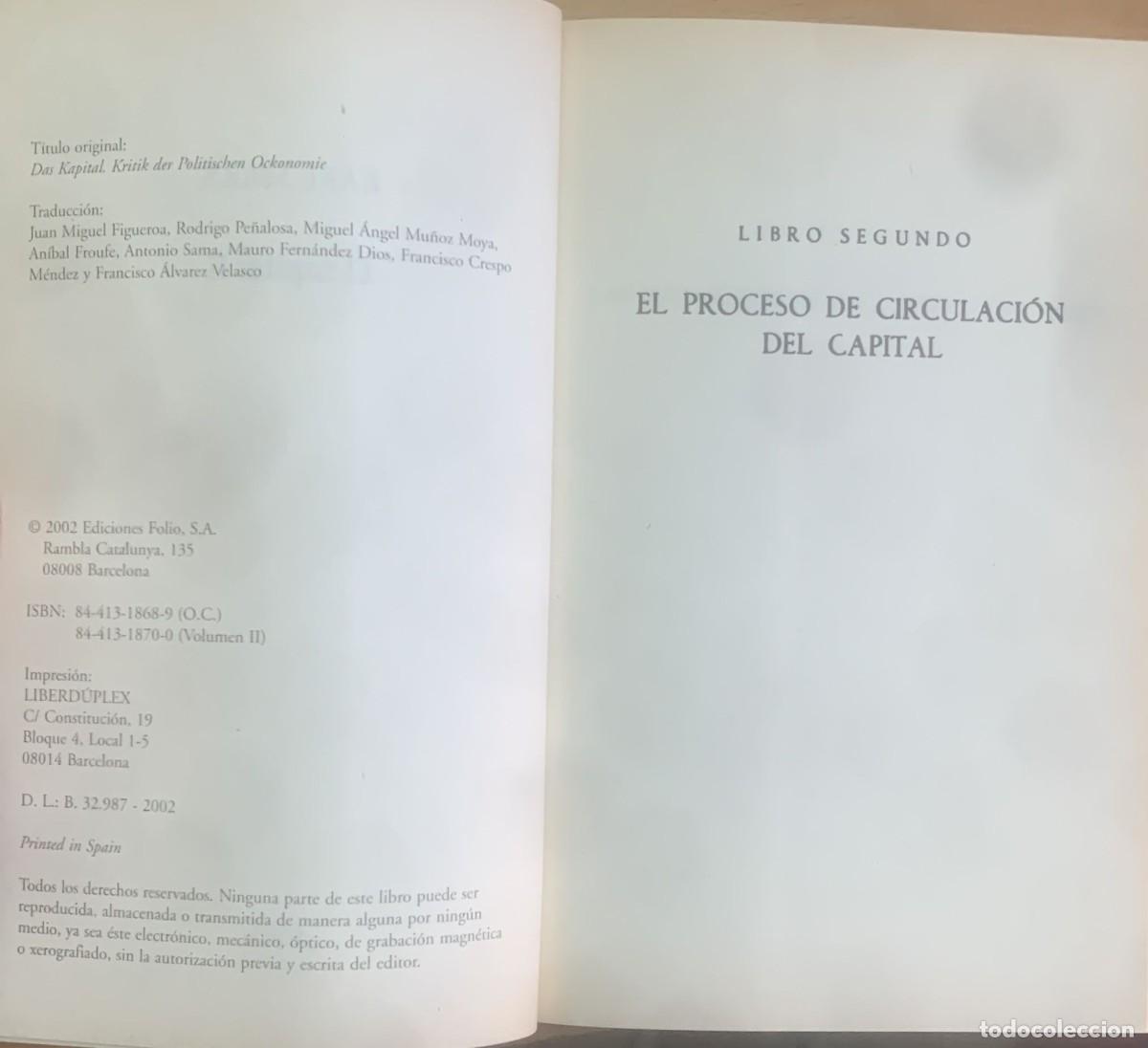 Libros de segunda mano: El capital, de Karl Marx, libros 2 y 3. - Foto 3