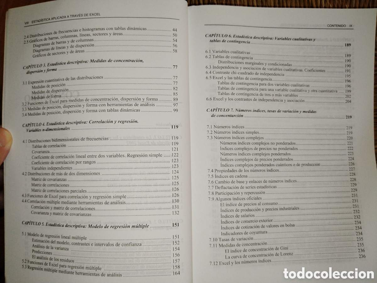 Libros de segunda mano: Estad&iacute;stica aplicada a trav&eacute;s de Excel. C&eacute;sar P&eacute;rez - Foto 5