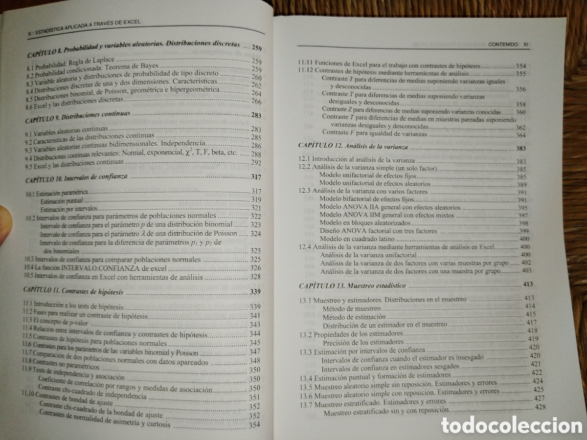 Libros de segunda mano: Estad&iacute;stica aplicada a trav&eacute;s de Excel. C&eacute;sar P&eacute;rez - Foto 6
