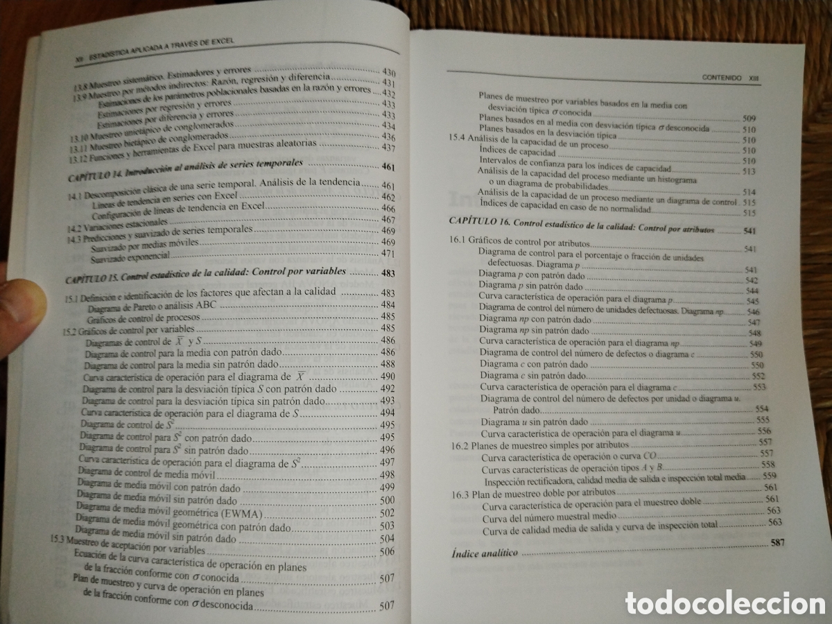 Libros de segunda mano: Estad&iacute;stica aplicada a trav&eacute;s de Excel. C&eacute;sar P&eacute;rez - Foto 7
