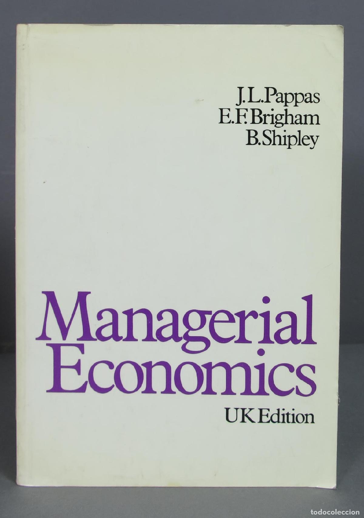 Libros de segunda mano: Managerial Economics. Eugene F. Brigham - Foto 1