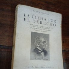 Libros de segunda mano: LA LUCHA POR EL DERECHO VON IHERING, R. LACORT. BUENOS AIRES, 1939