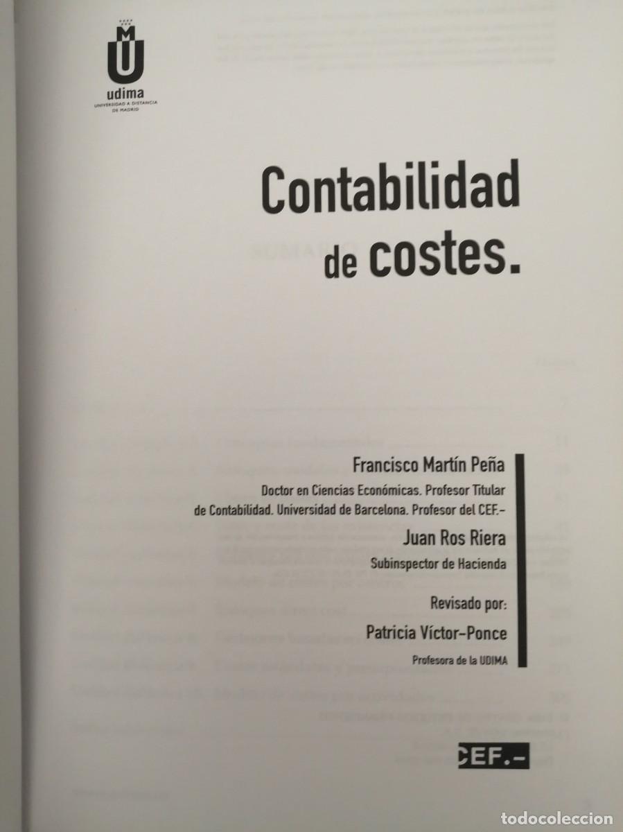 Libros de segunda mano: Contabilidad de Costes (CEF / UDIMA) - Foto 3