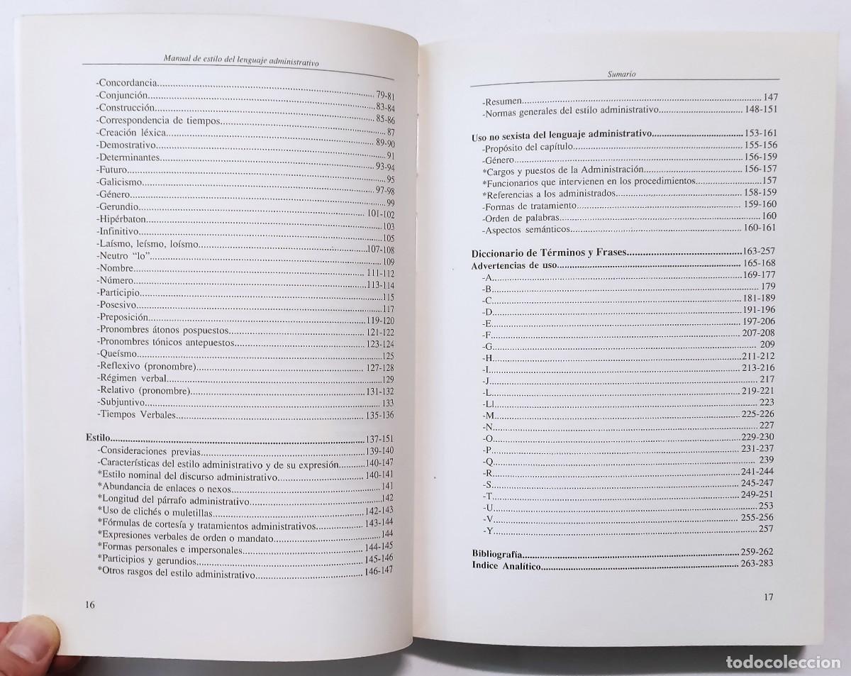 Libros de segunda mano: MANUAL DE ESTILO DEL LENGUAJE ADMINISTRATIVO. - Foto 3