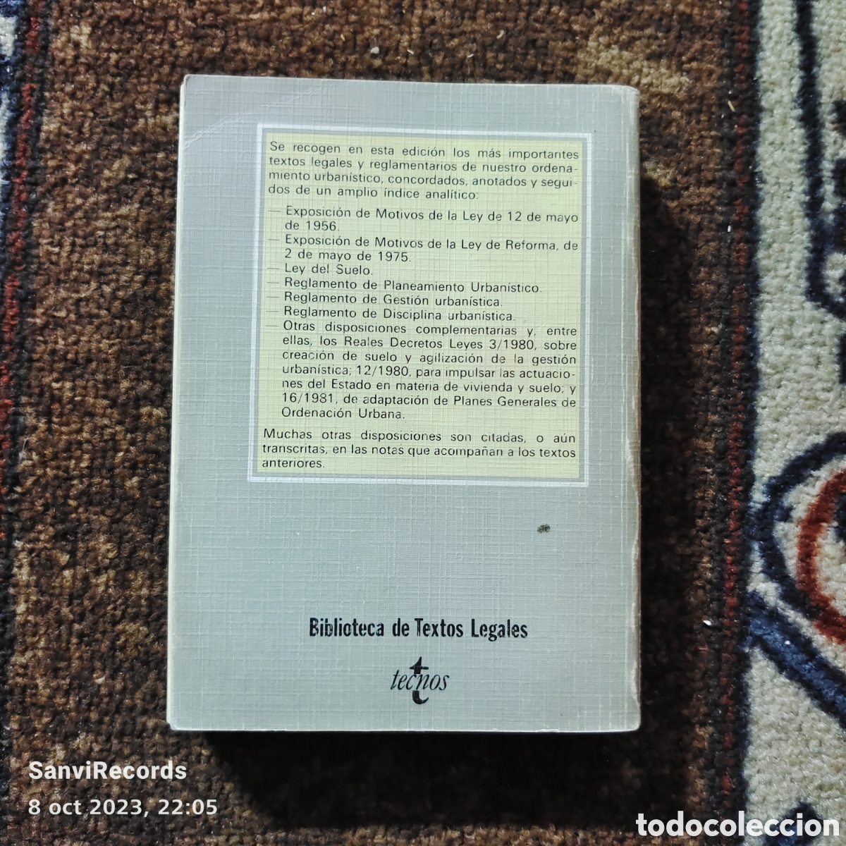 Libros de segunda mano: LEGISLACI&Oacute;N DEL SUELO (TECNOS) - Foto 2