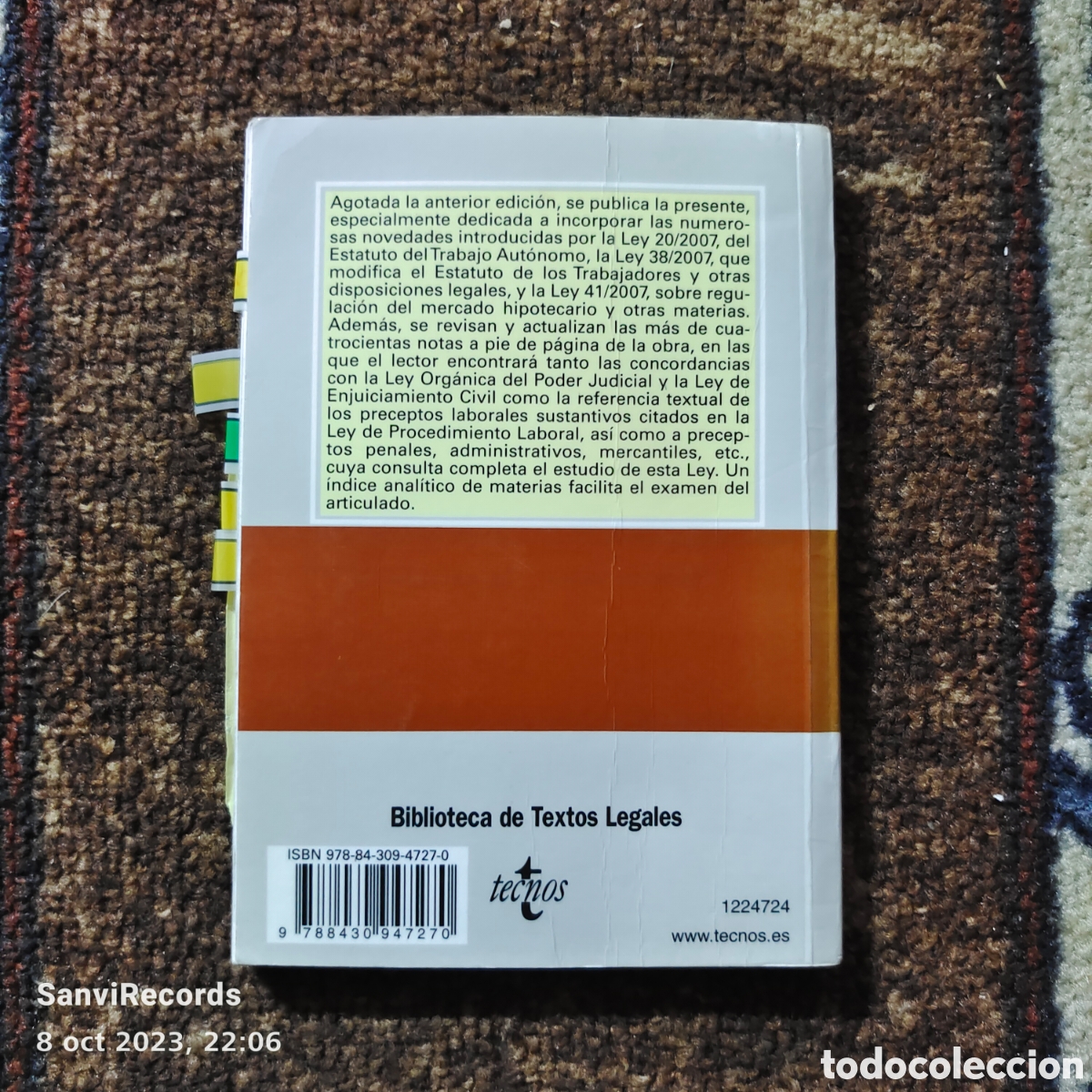 Libros de segunda mano: LEY DE PROCEDIMIENTO LABORAL (TECNOS) - Foto 2