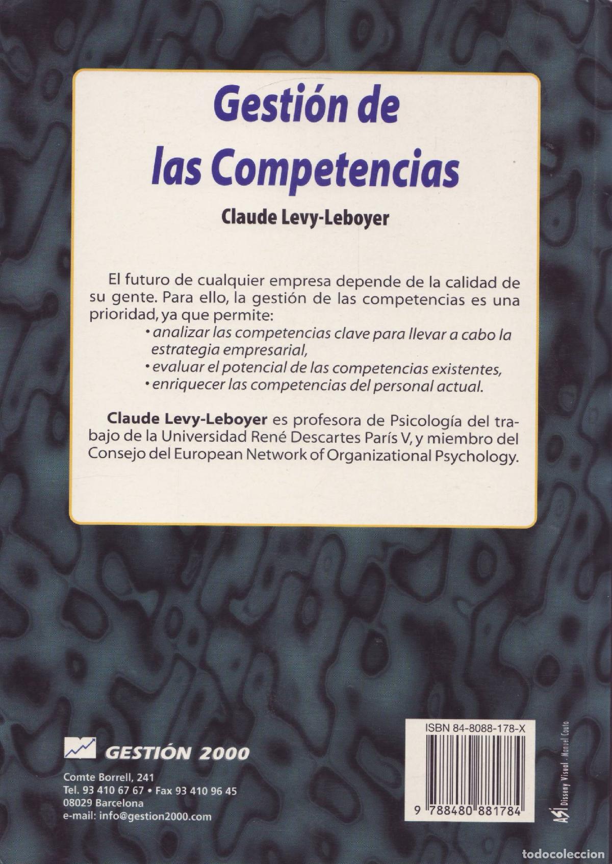 Libros de segunda mano: Gestion de las competencias - Levy-Leboyer, Claude - Foto 3