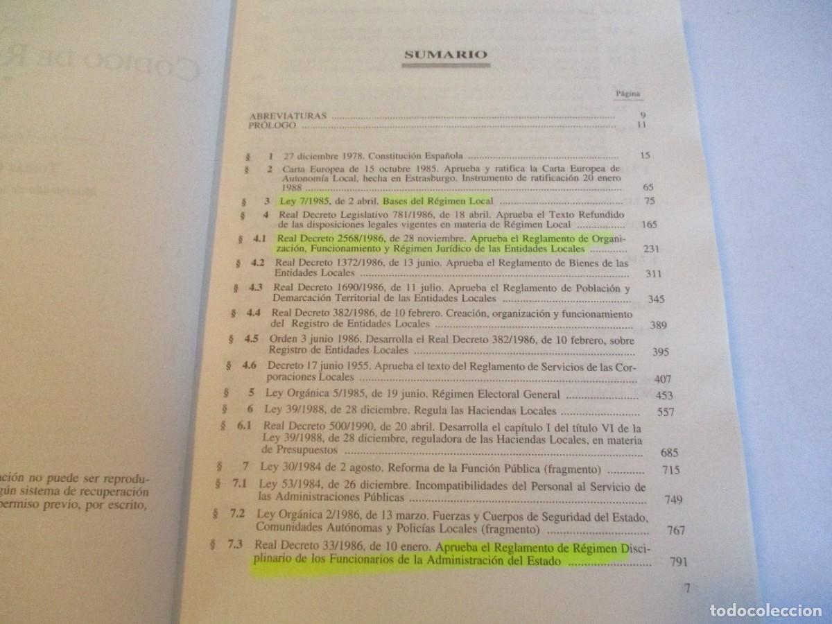 Libros de segunda mano: C&Oacute;DIGO DE R&Eacute;GIMEN LOCAL W23192 - Foto 2