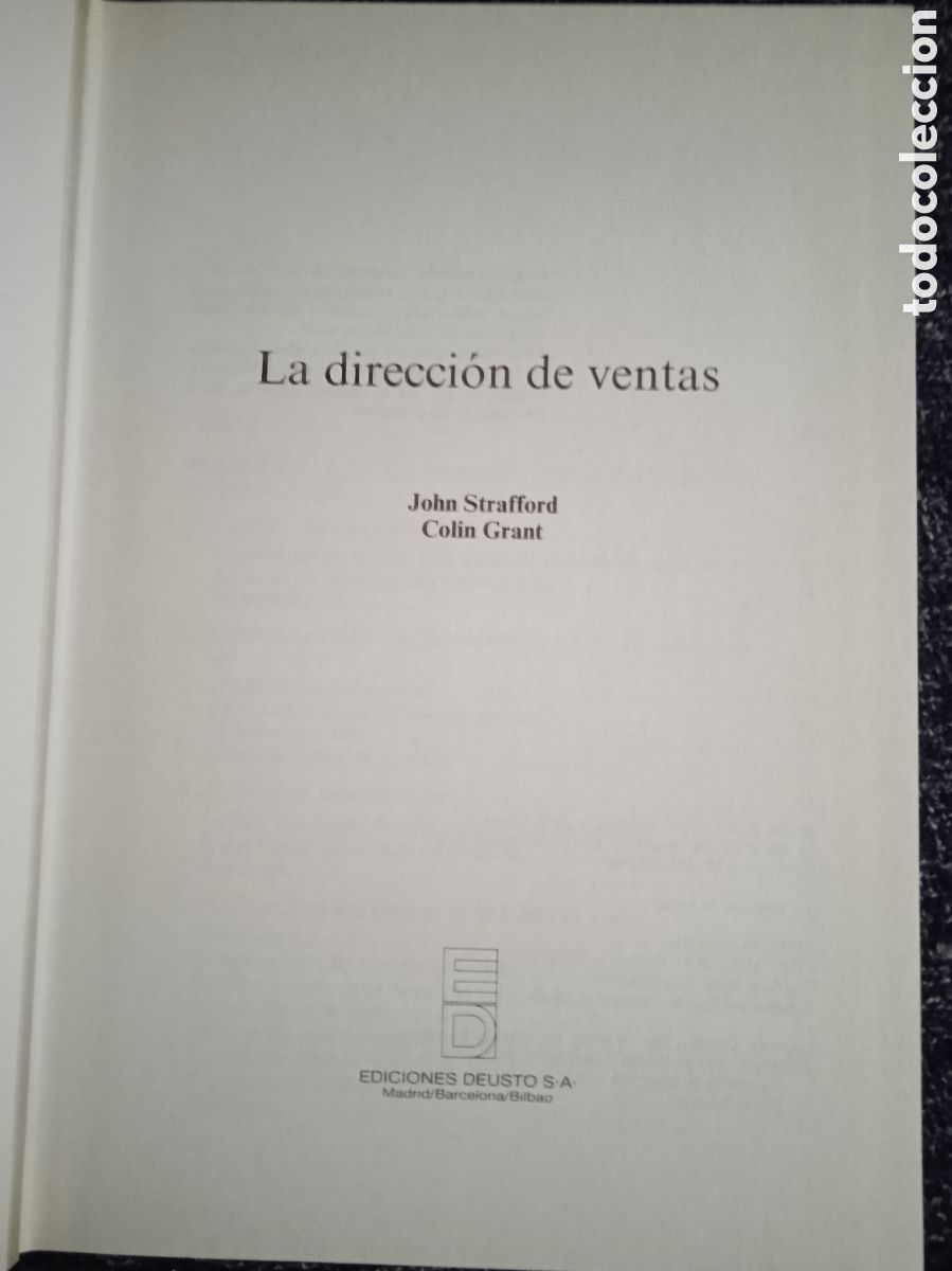Libros de segunda mano: LA DIRECCI&Oacute;N DE VENTAS. / J. STRAFFORD, - Foto 2