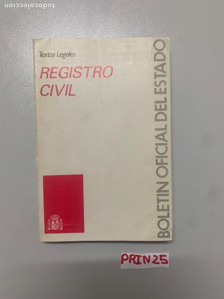 Libros de segunda mano: Registro civil - Foto 1
