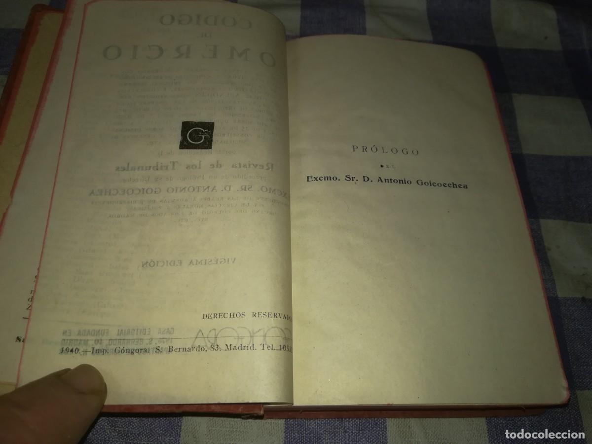 Libros de segunda mano: CODIGO DE COMERCIO / / EVA 043 / GONGORA - Foto 4