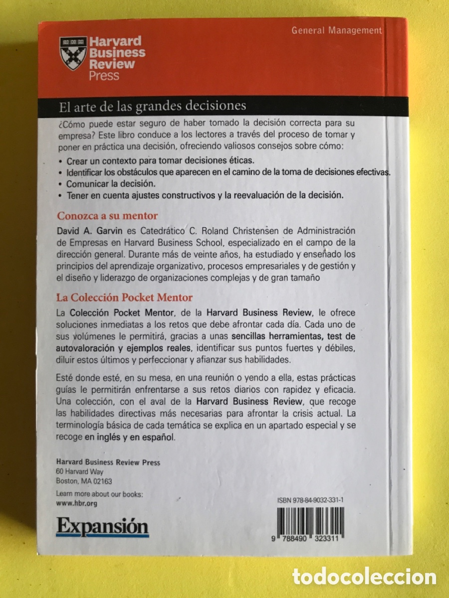 Libros de segunda mano: EL ARTE DE LAS GRANDES DECISIONES - Foto 2