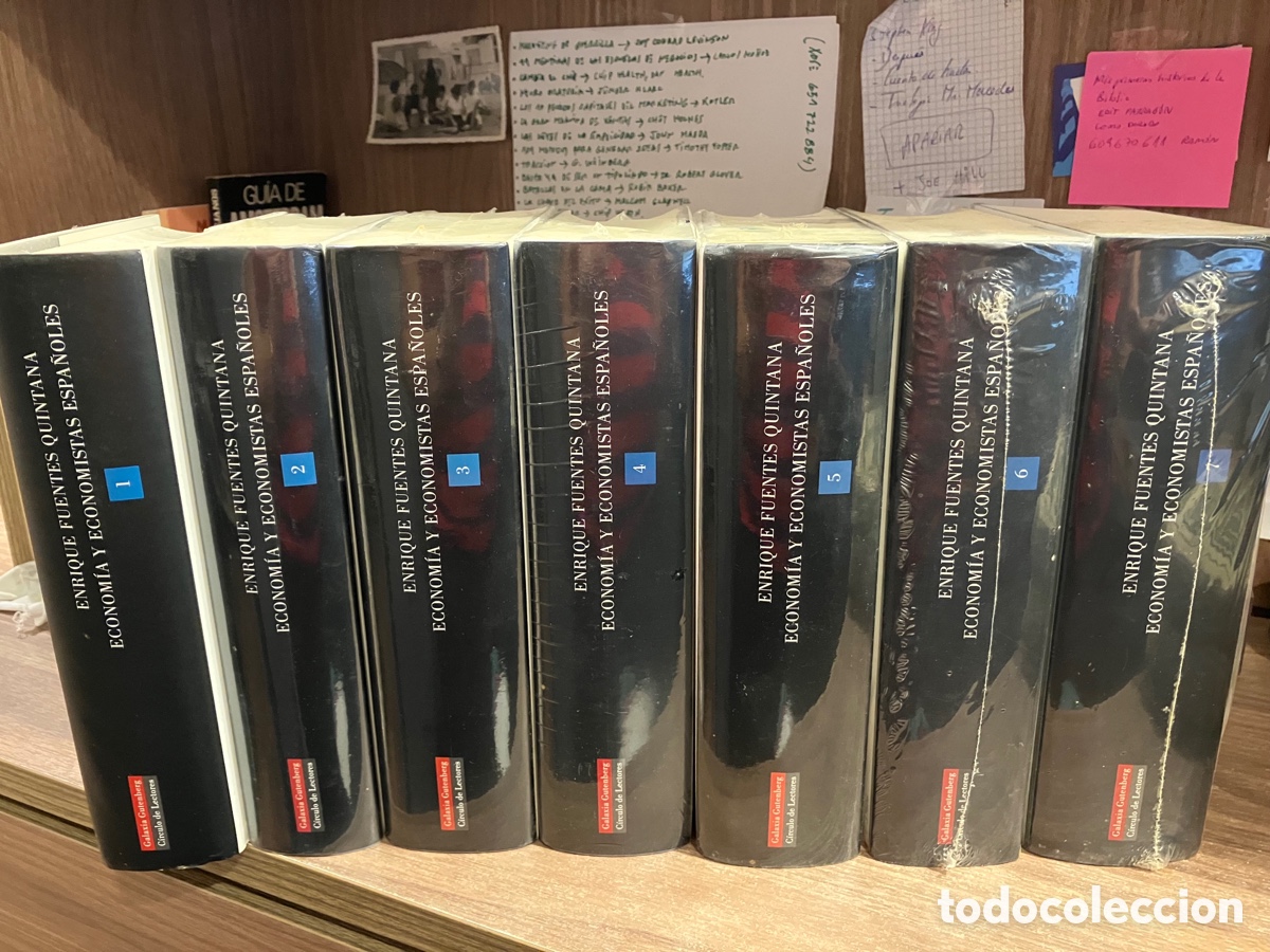 Libros de segunda mano: Econom&iacute;a y economista espa&ntilde;oles. 7 tomos (faltan 2). 6 tomos con pl&aacute;stico todav&iacute;a.