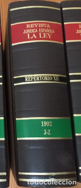 Libros de segunda mano: REVISTA JURIDICA ESPA&Ntilde;OLA LA LEY, EDILEX 1992 J-Z REPERTORIO XII