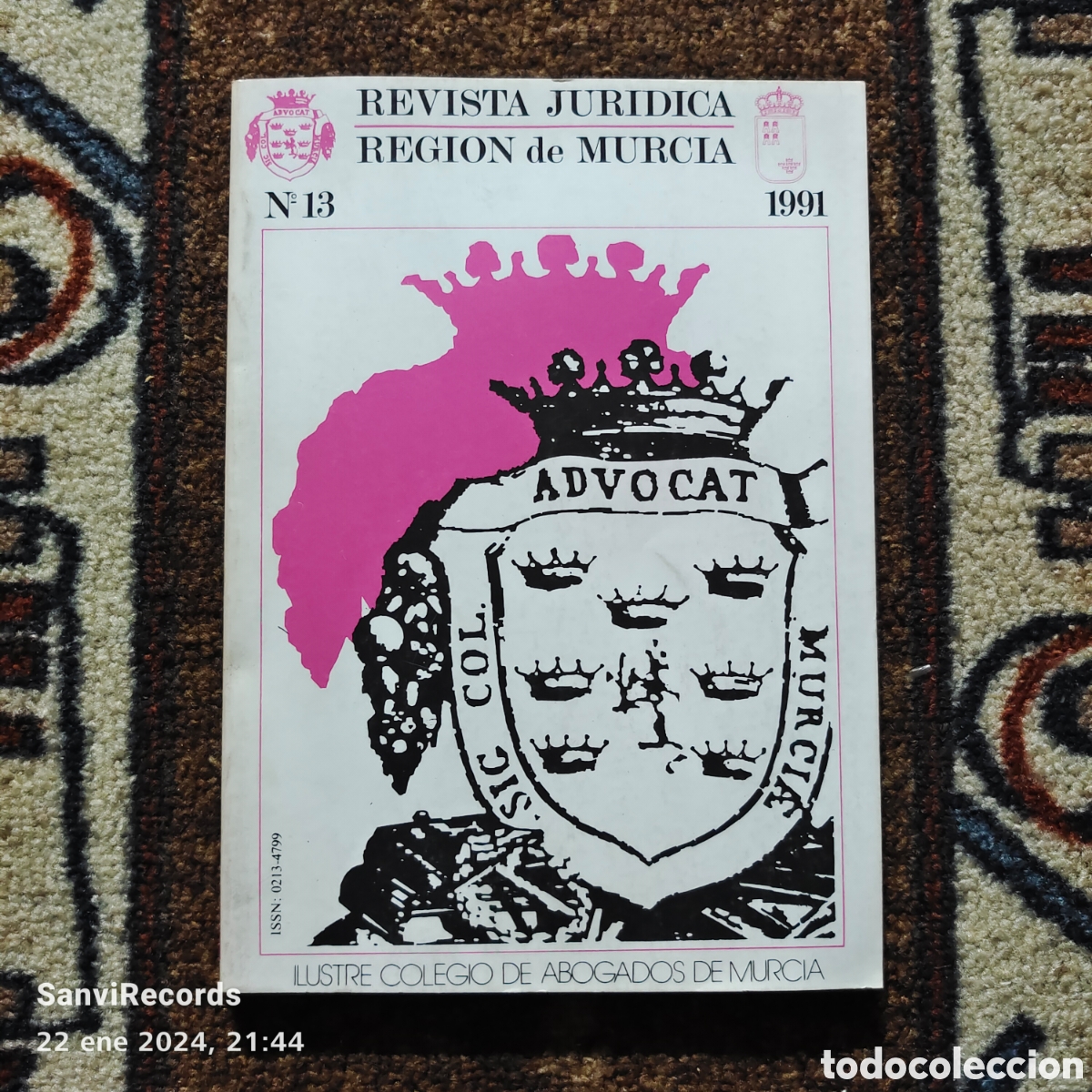 Libri di seconda mano: REVISTA JUR&Iacute;DICA N&deg; 13 (REGI&Oacute;N DE MURCIA) (1991) (ILUSTRE COLEGIO DE ABOGADOS DE MURCIA)