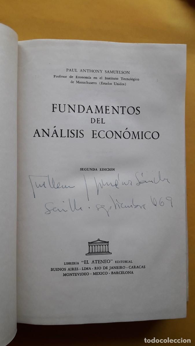 Libros de segunda mano: FUNDAMENTOS DEL AN&Aacute;LISIS ECON&Oacute;MICO. Paul Anthony Samuelson. - Foto 10