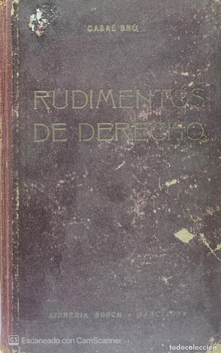 Libros de segunda mano: RUDIMENTOS DE DERECHO - Foto 1