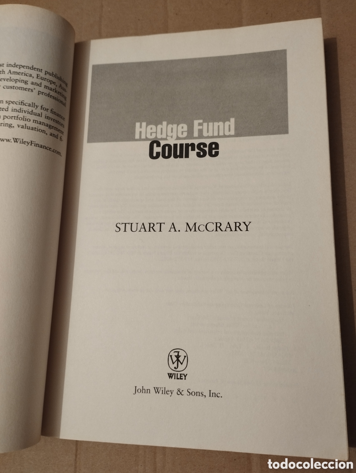 Libros de segunda mano: HEDGE FUND COURSE (STUART A. McCRARY) - Foto 2