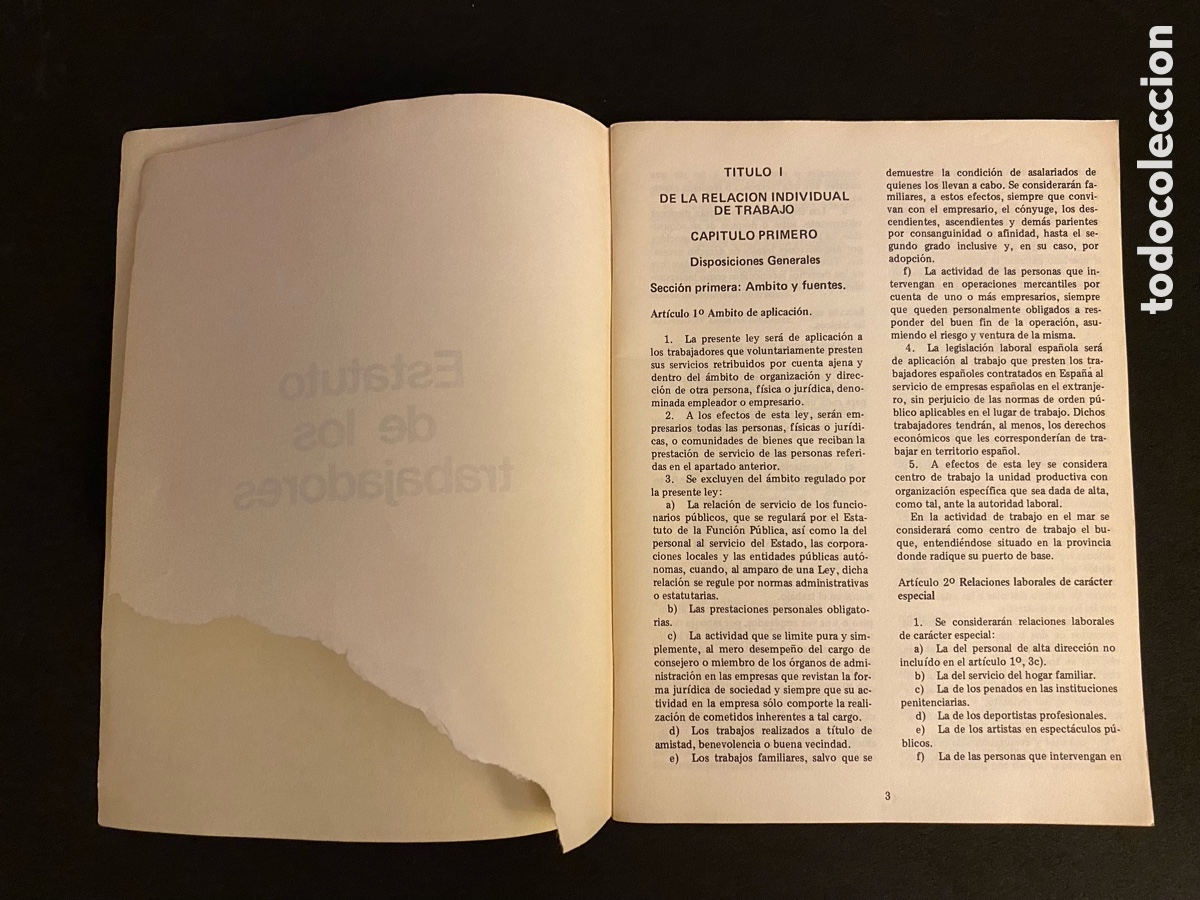 Libros de segunda mano: Estatuto de los trabajadores USO - Foto 2