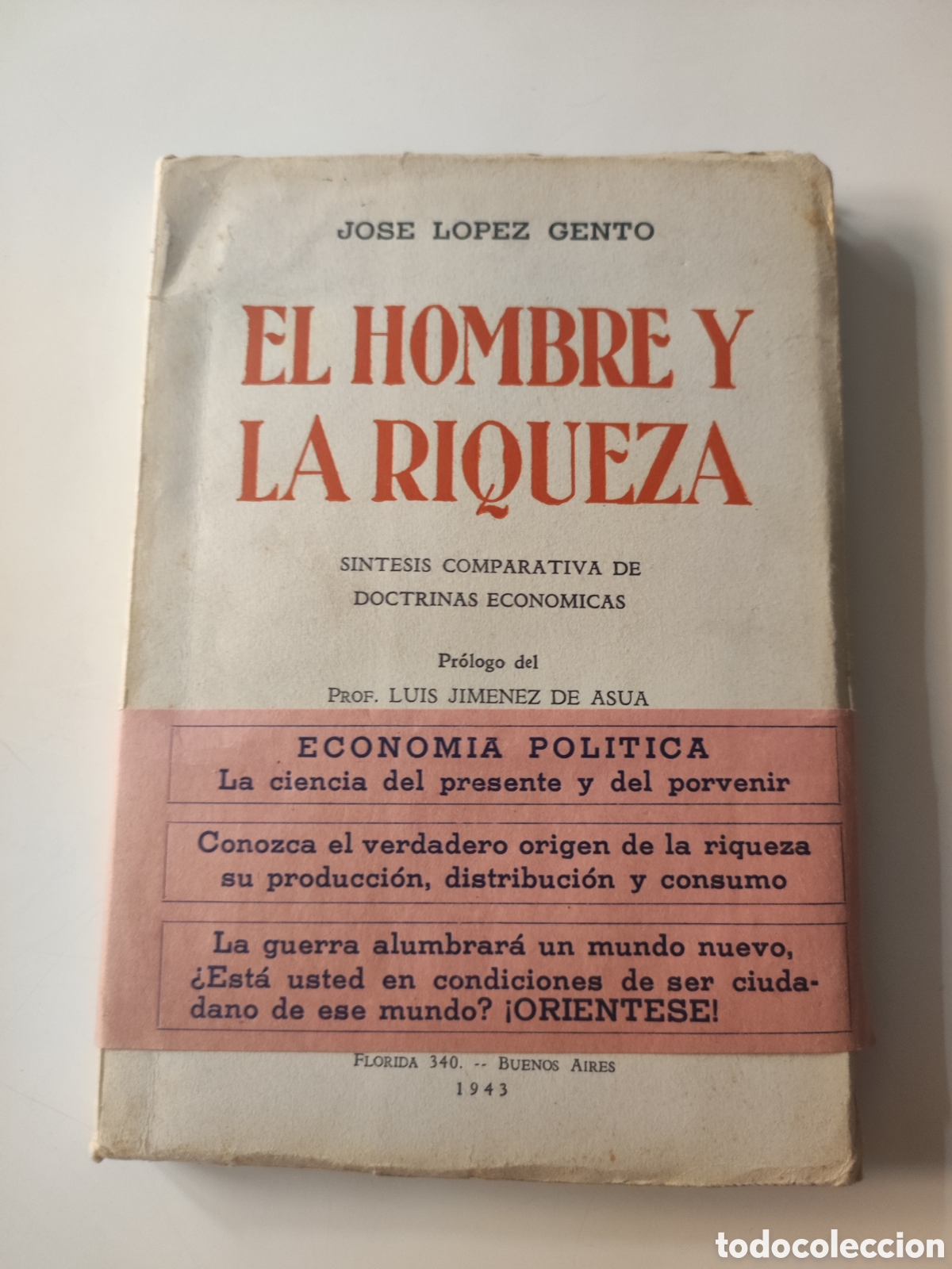 Gebrauchte B&uuml;cher: EL HOMBRE Y LA RIQUEZA .Sintesis comparativa dedoctrinas economica.- J Lopez Gento.