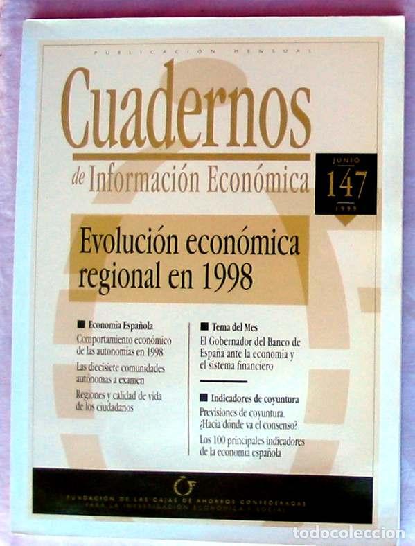 Gebrauchte B&uuml;cher: EVOLUCI&Oacute;N ECON&Oacute;MICA REGIONAL EN 1998 - CUADERNOS DE INFORMACI&Oacute;N ECON&Oacute;MICA - VER INDICE