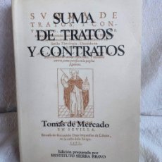 Libros de segunda mano: SUMA DE TRATOS Y CONTRATOS / TOMÁS DE MERCADO