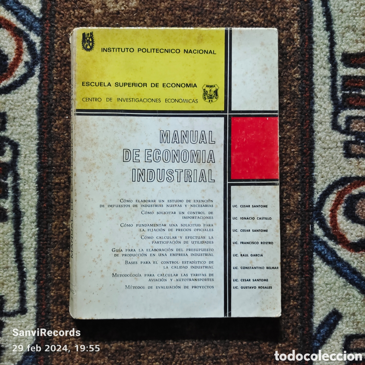 Libri di seconda mano: MANUAL DE ECONOM&Iacute;A INDUSTRIAL (INSTITUTO POLIT&Eacute;CNICO NACIONAL) (ESCUELA SUPERIOR DE ECONOM&Iacute;A)