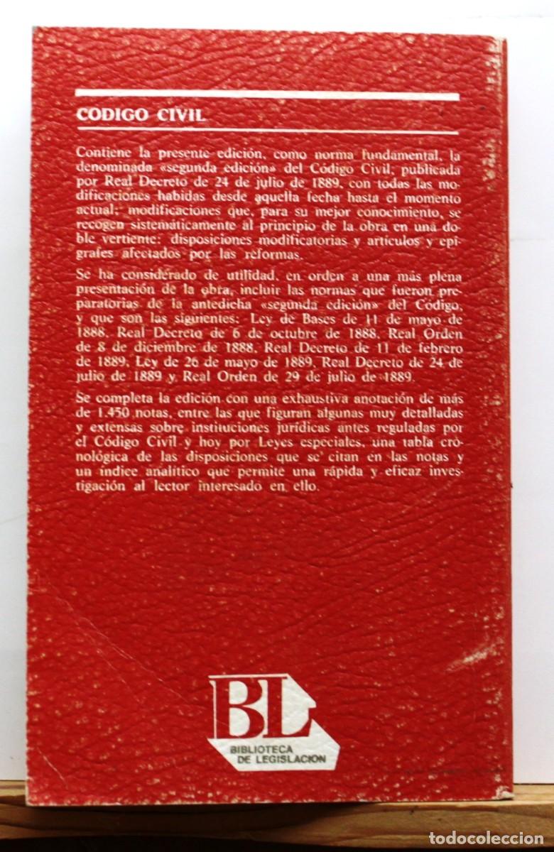 Libros de segunda mano: CODIGO CIVIL. Civitas. 1981 - Foto 7