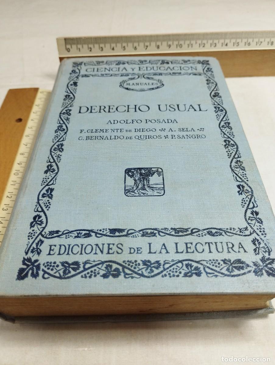 Libros de segunda mano: Derecho usual. Adolfo Posada, - Foto 1