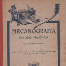 Libros de segunda mano: MECANOGRAFIA METODO PRACTICO - ALFONSO MIQUEL VILANOVA - ED. CULTURA BARCELONA 1939