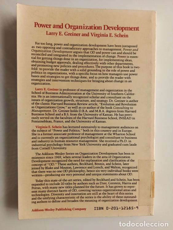 Libros de segunda mano: POWER AND ORGANIZATION DEVELOPMENT. (Larry Greiner/ Virginia E. Schein) - Foto 2