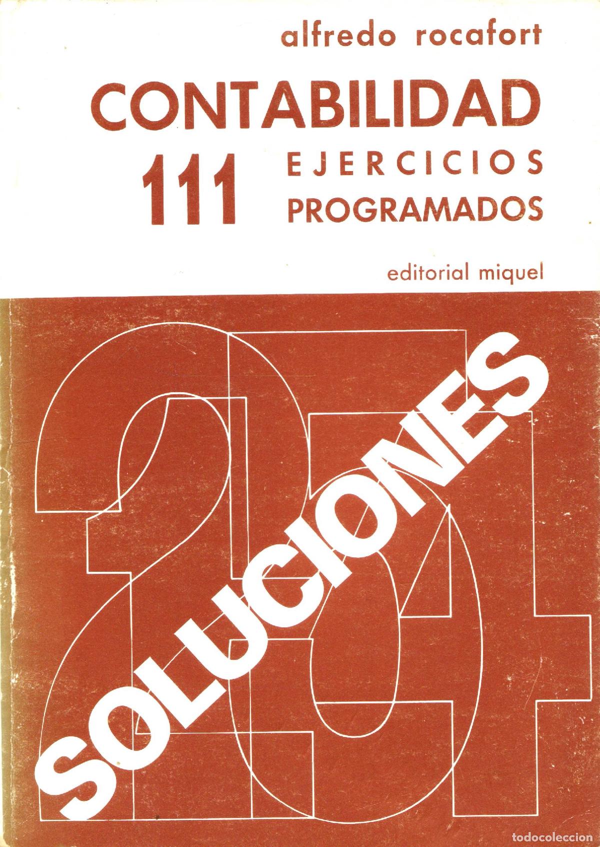 Libros de segunda mano: 111 ejercicios programados de contabilidad (soluciones) - Rocafort, Alfredo - Foto 1