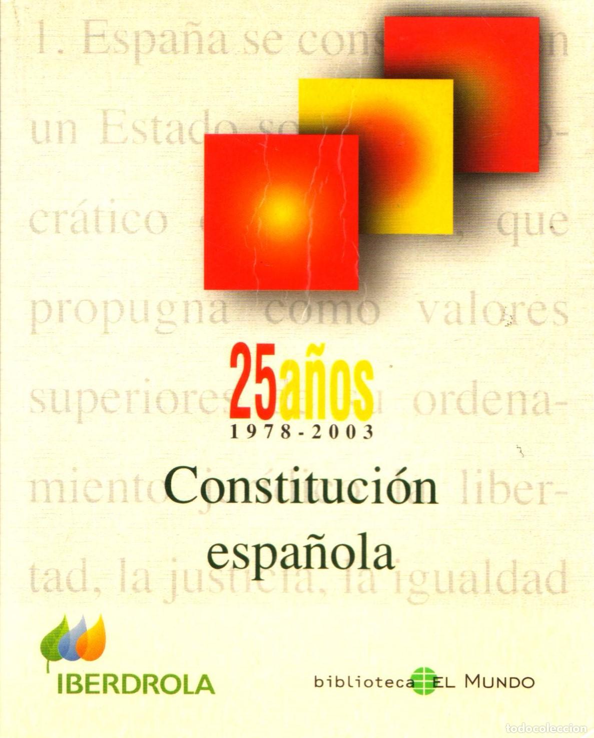 Second hand books: Constitucion espanola 1978-2003 25 anos