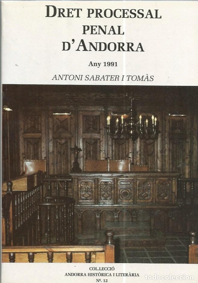 Libros de segunda mano: DRET PROCESSAL PENAL D'ANDORRA-ANY 1991-ANTONI SABATER I TOM&Agrave;S