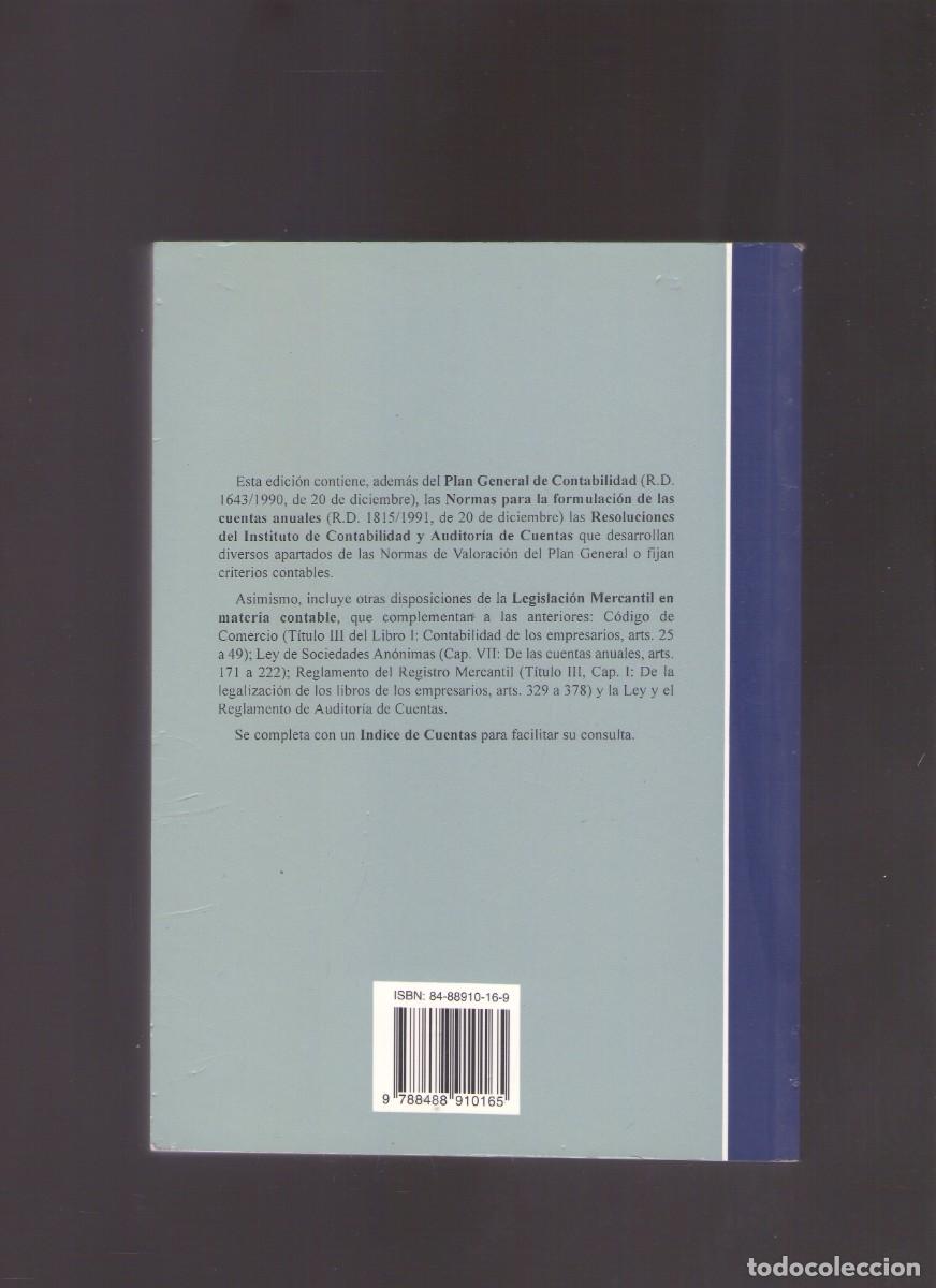 Libros de segunda mano: Bd. Plan General de Contabilidad. Normas Complementarias y de Desarrollo - Foto 2