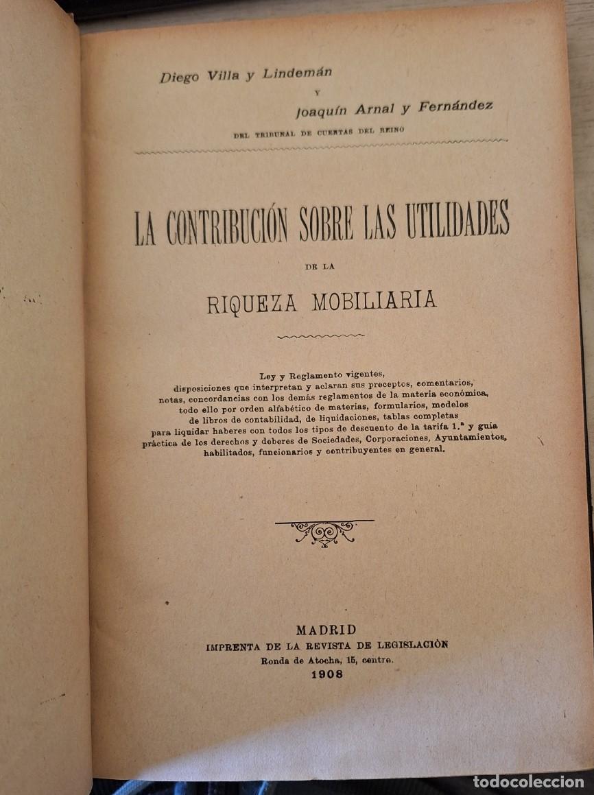 Gebrauchte B&uuml;cher: LA CONTRIBUCION SOBRE LAS UTILIDADES DE LA RIQUEZA MOBILIARIA. - VILLA LINDEMAN/ARNAL Y FERNANDEZ, D