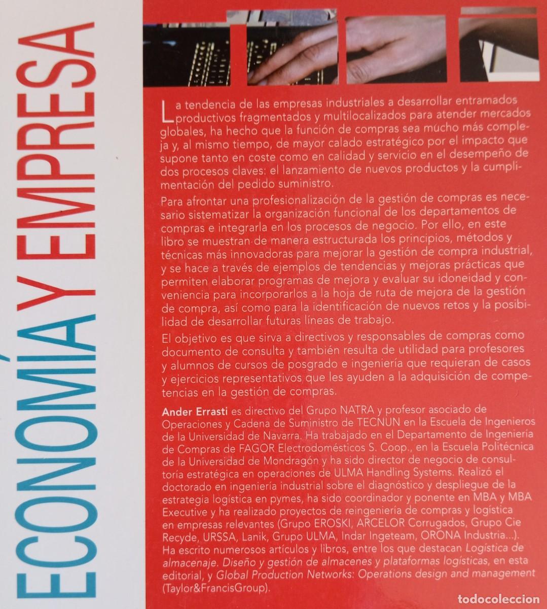 Libros de segunda mano: GESTION DE COMPRAS EN LA EMPRESA - ANDER ERRASTI - Foto 3